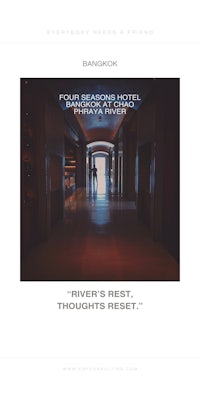 a photo of a hallway with the words river's best thoughts rest