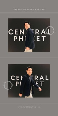 a picture of a man in a suit with the words'central phuket'