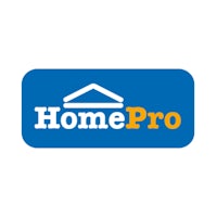 the home pro logo on a blue background