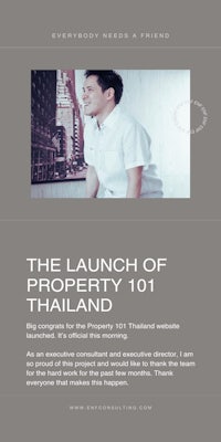 the launch of property 101 thailand