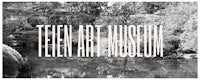 a black and white photo of a pond with the words teen art museum
