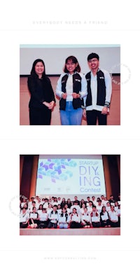 a group of people are posing for a picture