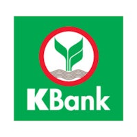 k bank logo with a plant in the middle