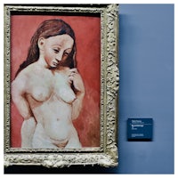 a painting of a nude woman in a frame