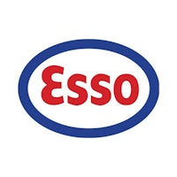 the esso logo on a white background